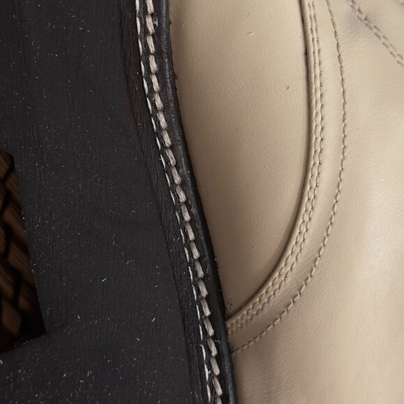 H&M Chunky Off White Platform Zip Front Ankle Boots 8 1/2 Exc Cond. - Picture 5 of 9